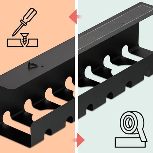 Goulottes de câbles pour bureau noir 43cm organisateur de fils métalliques