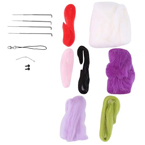 Conjunto de Feltro de Agulha Diy Kit de Decoração Inglês Cutucando Música lã Presente Chaveiro Bonec