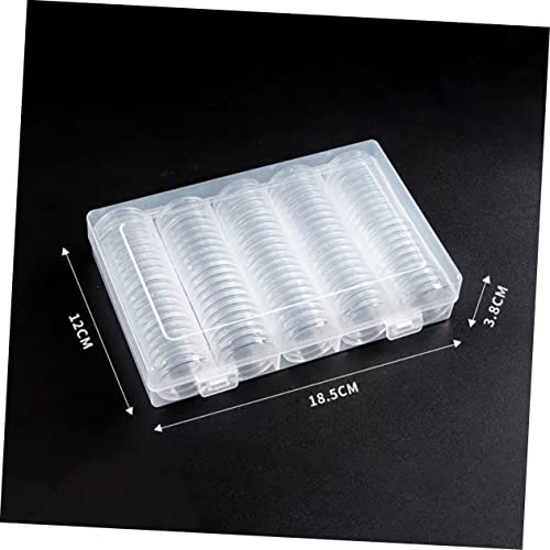 Caja de almacenamiento para monedas 100 pcs transparente miniatura 6