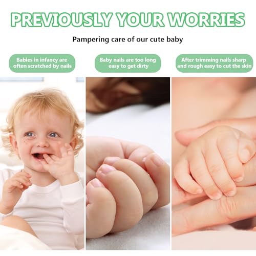 Image of Qunlions life Electric Baby Nail Trimmer, 6 in 1 Baby Nail Clippers, Baby Nail File, Nail File, Baby Care Kit, Manicure Set for Toddlers, Newborn or Adults (Green)