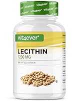Lecithin 1200 mg - 300 Softgels - Premium: Mit Phosphatiden - Sojalecithin ohne Gentechnik - Hochdosiert - Premium Qualität