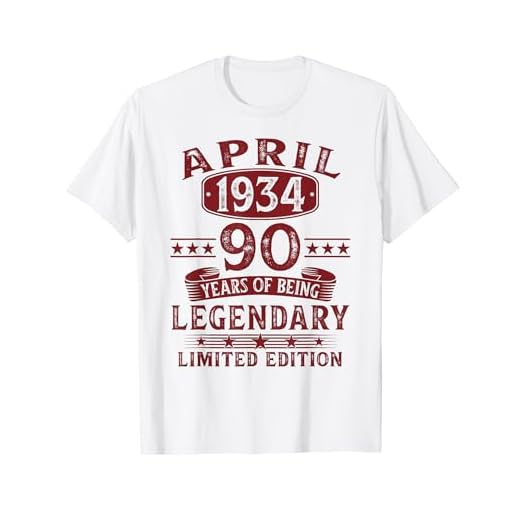 Hecho En 1934 90 Años Cumpleaños Hombre Regalos Abril 1934 Camiseta
