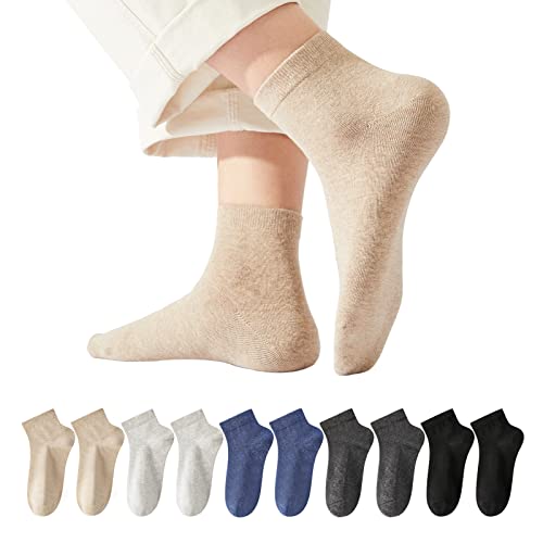 J-Box 10 Packs Mens Socks Cotton Low Cut Breathable Multipairs Running For Men Ankle Socks #TOP2