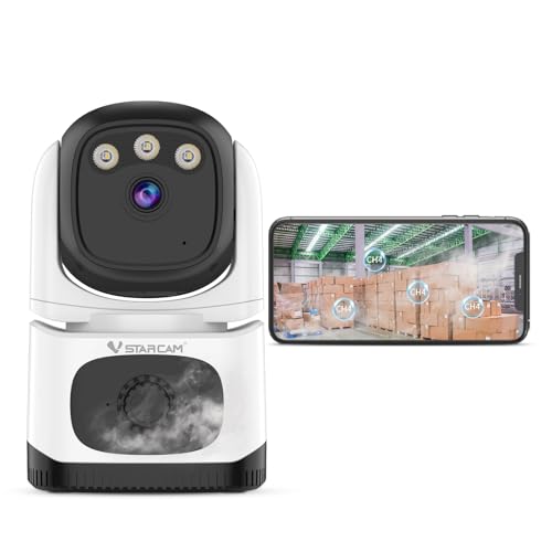Image of VSTARCAM Indoor Security Camera with Smoke Detection, 2K UHD Smoke Detector Camera, Motion Detection, Auto Tracking, Color Night Vision, 2-Way Audio, Cloud & SD Card Storage(up to 256GB)