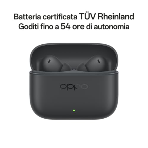 Image of OPPO Enco Buds3 Pro True Wireless Headphones, 54 Hours Battery Life, 12.4 mm Dynamic Driver, BT 5.4, Touch Controls, Passive Noise Cancellation, Android and iOS, IP55, [Italian Version], Grey