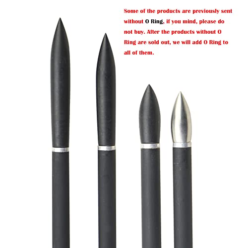 Milaem 12 Pcs Archery Field Points 100/150/200/250/300/350 Grain Bullet Points Screw In Broadheads Target Practice Hunting Arrow Tips For Compound And Recurve Bow (Black, 150 Grain #TOP1
