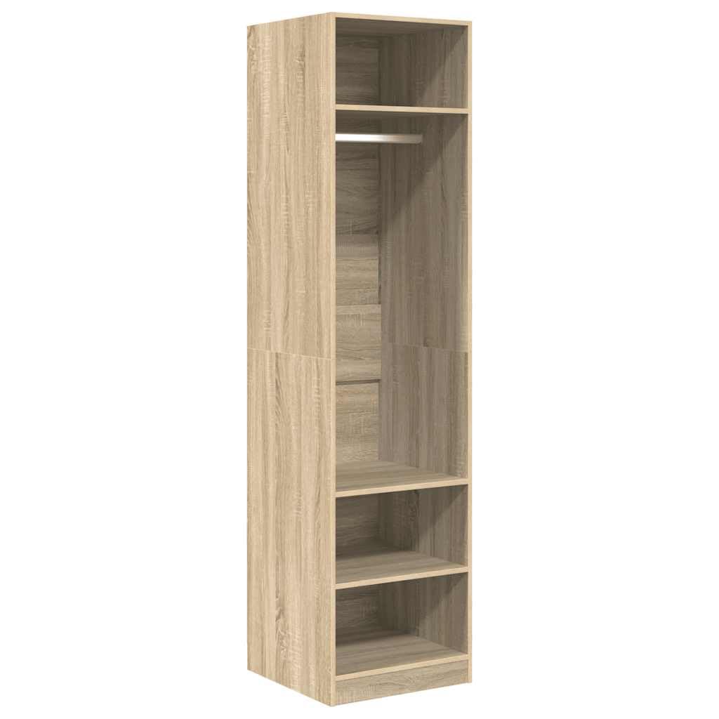 vidaXL Armario de Contrachapada Mobiliario Hogar Solución Almacenamiento Organización Ropa Accesorios Elegante Duradero Color Roble Sonoma 50x50x200cm