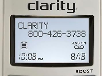 Clarity Phone D712, DECT 6.0 Cordless Landline Phone with Answering Machine, Big Button Amplified Phone, 30dB Sound Boost, T-Coil Hearing Aid Compatible
