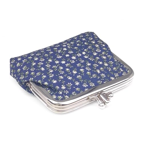 Image of Cute Floral Buckle Coin Purses Vintage Pouch Kiss-lock Change Purse Wallets (11)