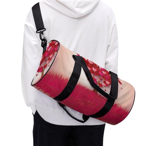 Sac de sport Arbre de l'amour format 45x23x23cm compact pour gym