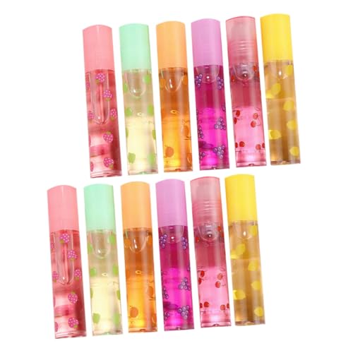 PartyKindom 12 piezas Transparente Brillo Labial Protector Hidratante con Diseño Cuidado Nutritivo para Labios Secos y Agrietados Formato Portátil para Mujeres y Niñas