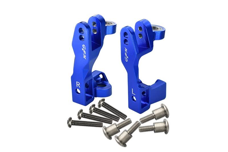 GPM For Traxxas Slash 4X4 / Slash 4X4 LCG/XO-01 Supercar/Rustler 4X4 VXL/Hoss 4X4 Upgrade Parts Aluminum Front C Hub - 1Pr Set Blue