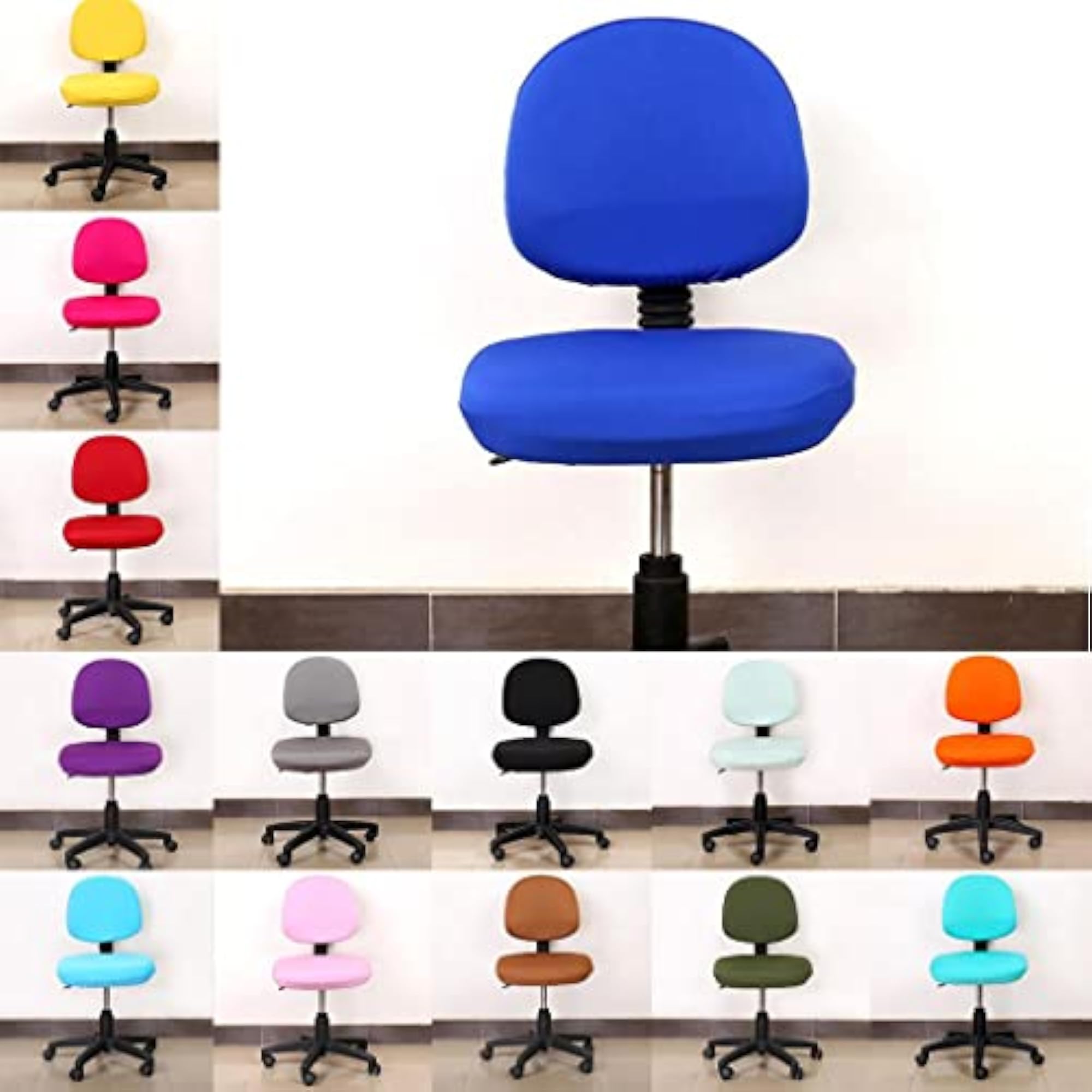 Stretch Soft Swivel Chair Slipcover, Blue