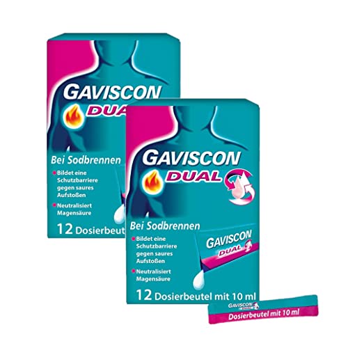 Gaviscon Doppelpack Dual Suspension bei Sodbrennen 2 x 12 Dosierbeutel