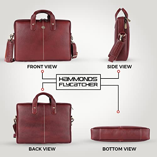 HAMMONDS-FLYCATCHER-Genuine-Leather-14inch-Mens-Messenger-Bag-Brown HAMMONDS FLYCATCHER Genuine Leather 14inch Men's Messenger Bag (Brown)