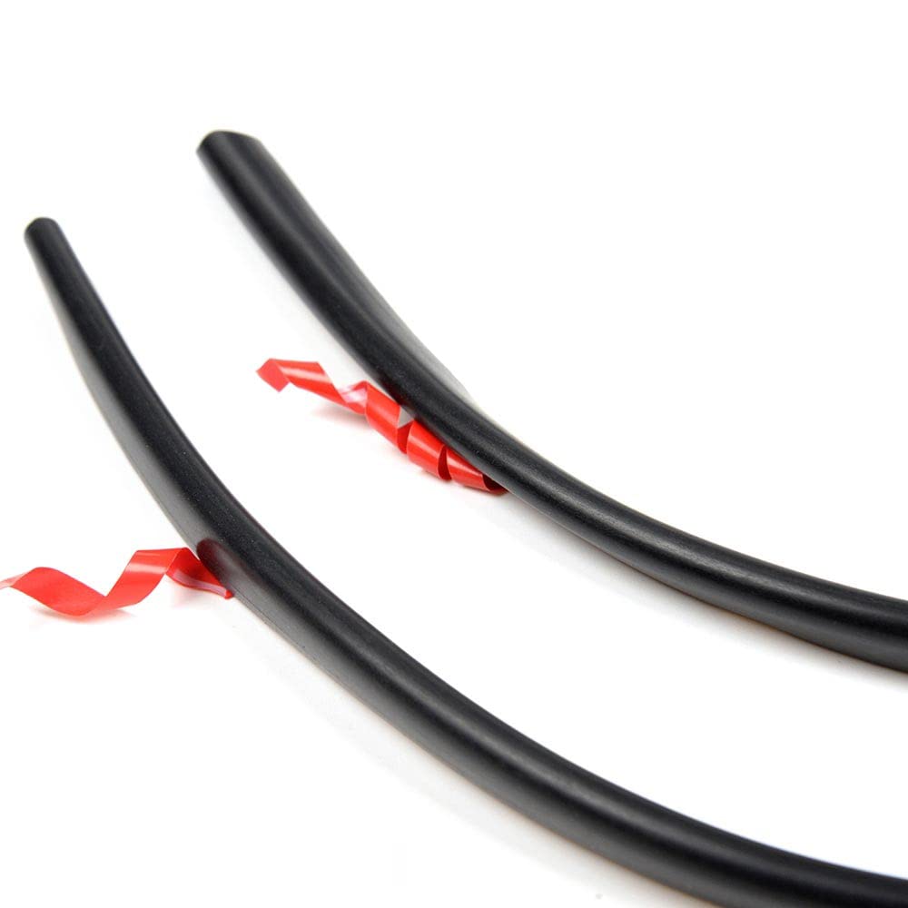 EPDM Rubber Fender Flares Edge Trim – Universal T-Style Seal With Self-Adhesive Tape, 18ft, Black - View #2