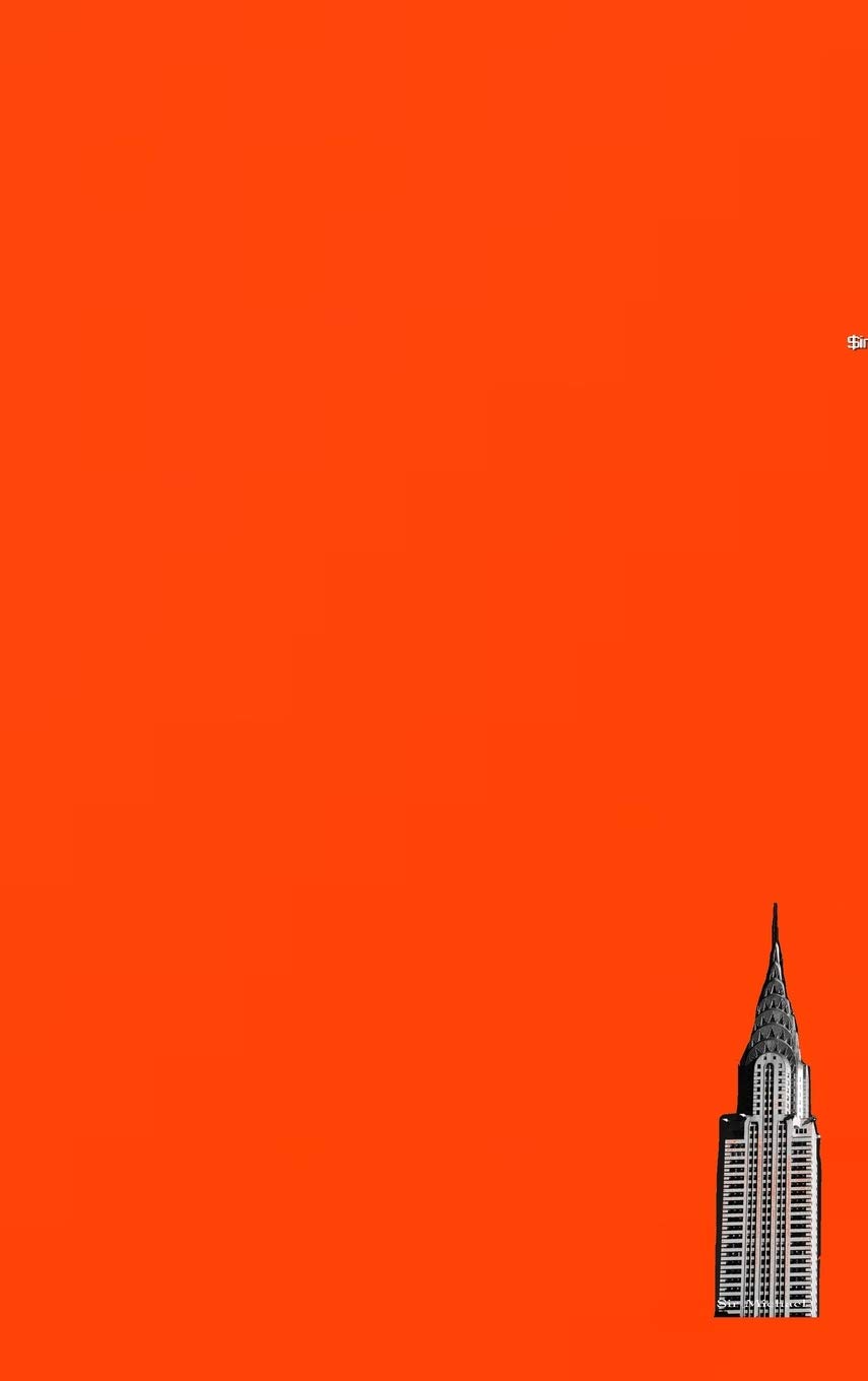 Bloc-notes NYC Chrysler building quadrillé orange avec pages de style uniques édition $ir Michael