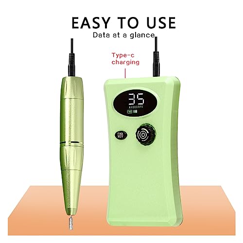 Nail-Grinding-Machine-35000-RPM-Nail-Drill-Manicure-Electric-Nails-Drill-Machine-with-LED-Rechargeable-Salon-Gel-Nail-Polish-Sander-Professional-Tool-for-DIY-Home-or-Salon-Mani-Pedis