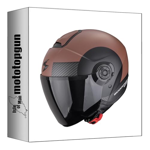 Casque Jet Scorpion Exo-City II Sheer Marron Noir Mat XXL