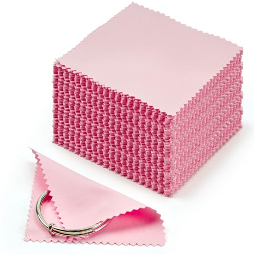 Pink Jewelry Cleaning Cloths – 120 Pcs (3.15"x3.15")