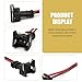 Fuel Injector Connector, Waterproof Shell + Copper Core Plug, Standard Specification Injector Socket with Extended Pigtail Wiring Harness, Universal for Cars (Black #Pack-8)