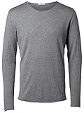 Crew neck SELECTED HOMME Male Pullover Crew Neck- XLMedium Grey Melange