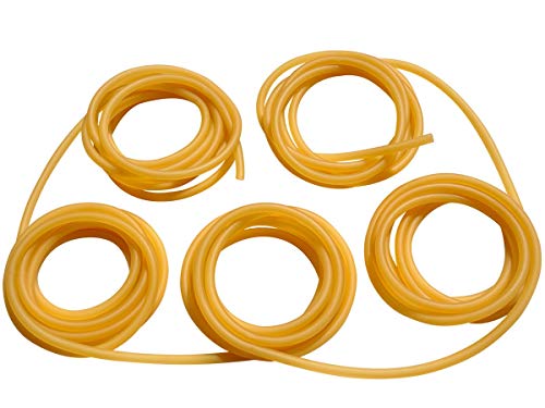 GM&BW 10m, 1.7X4.5mm Goma para Tirachinas ---Tubo Elástico de Látex Natural con Alargamiento Máximo del 700% --- para Hacer Tirachinas Catapulta Profesionales para Caza o Competicion o Recambio