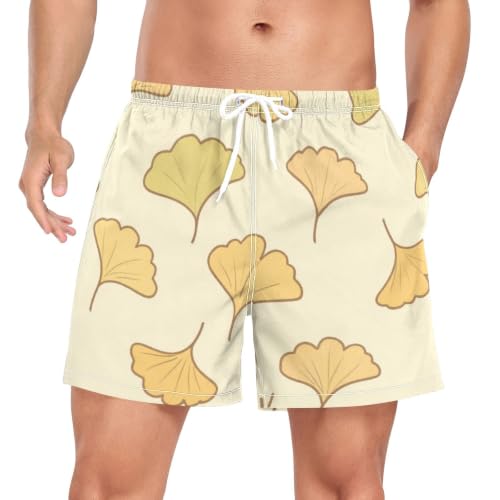Pantalones cortos de playa transpirables y ligeros de ginkgo biloba