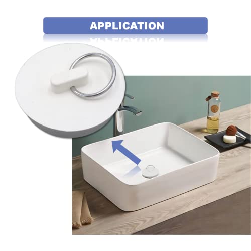 Joyangy Pack Of 2 Rubber Drain Stopper, 1-5/8 Inch To 3/4 Inch Bathroom Sink Stopper, Universal Bathtub Drain Plug With Hanging Ring For Bathroom Kitchen Sink Tub Drain #TOP4