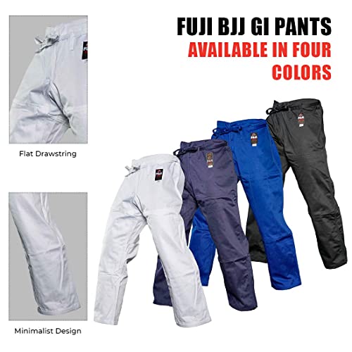 Fuji Gi Pants – Adult Brazillian Jiu-Jitsu Pants With Flat Drawstrings - Long-Lasting Bjj And Gi Pants For Training & Competition, White, Size A5 #TOP4
