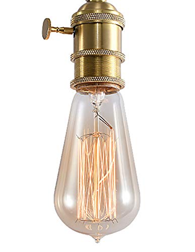 St58 Vintage Edison Light Bulb E26 40W Incandescent Light Bulbs Antique Style Squirrel Cage Filament Light For Decorative Chandeliers Pendant Lighting 2300K Warm White Ac110V Dimmable Amber 4 Pack #TOP2