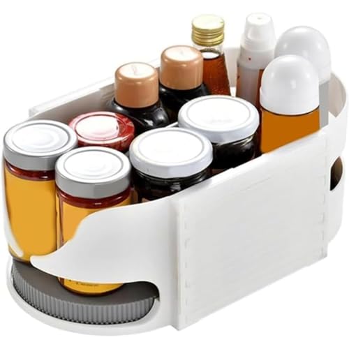 ITMEAT DIY�Ŏ��R�ɑg�ݍ��킹�\!360°��]�����C�W�[�^�[���e�[�u���I�[�K�i�C�U�[�①�ɓ���L�b�`���̎��[���X�s�[�f�B�[�ɐ�������֗��ȉ�]�I�u���[/2�̗e�� (1�̗e��,�O���[)