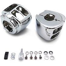 MT265-010-CD Chrome Switch Housings Cover Compatible with 2009-2013 Harley Davidson Dyna Sportsters Softail V-Rod Touring