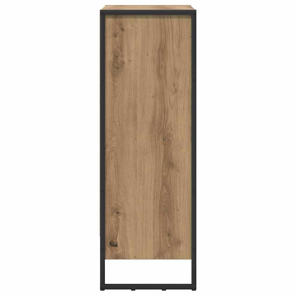 Estantería artesanal de roble 80 x 30 x 155 cm, estructura de madera maciza, 3 compartimentos, moderna estantería para sala de estar, dormitorio, hogar, oficina