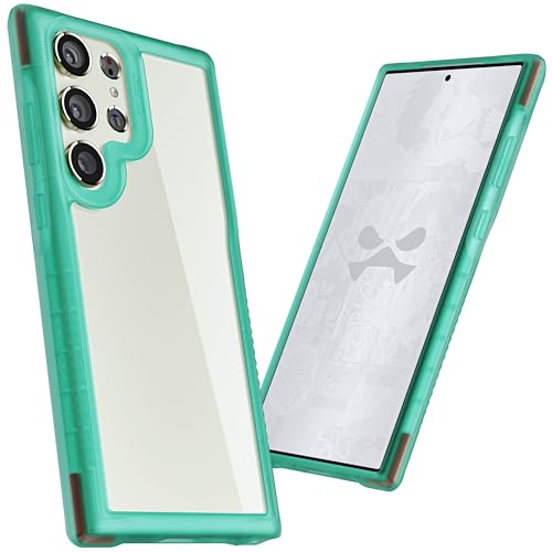 Image of Ghostek Covert Galaxy S23 Ultra Phone Case Clear with Military Grade Shockproof Protection, Non-Slip Grip, Protective Silicone Cover Designed for 2023 Galaxy S23 Ultra (6.8 inch) (Teal)