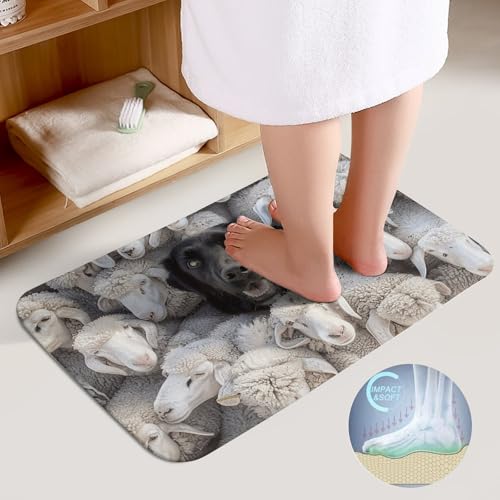 Tapis de bain doux lot de 2 en microfibre antidérapant forme U - 4