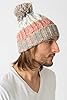ASVP Shop Corkscrew Cable Knitted Bobble Hat Plain Mens Womens Beanie Warm Winter Pom Wooly Cap (Milkshake Mix) #2