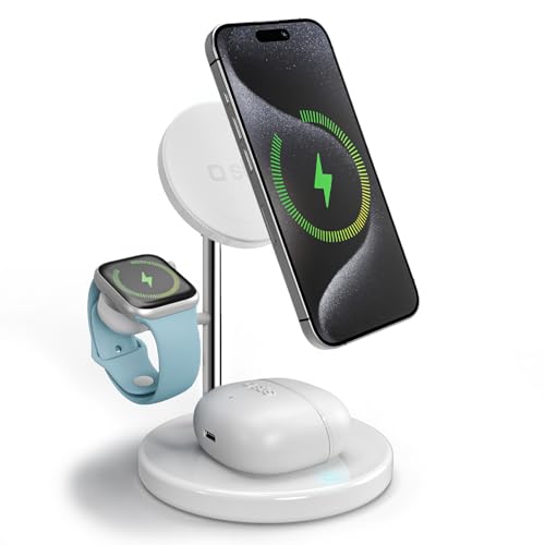 Station sans fil Qi2 résolvant le problème des câbles pour charger iPhone, Android et AirPods