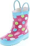 Static Footwear Kids Fashion Waterproof Rain Boots,Polka Dots,11/12