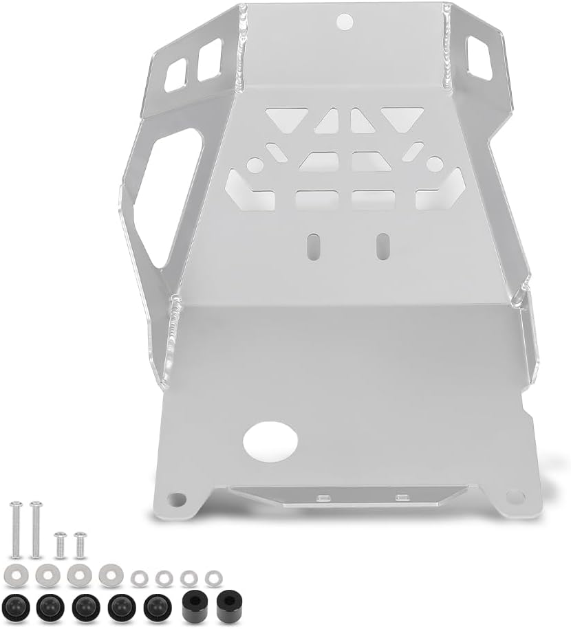 GRAND ORANGE Engine Skid Plate Compatible with Kawasaki KLX250 KLX300 2008 2009 2010 2011 2012 2013 2014 2015 2016 2017 2018 2019 2020 2021 2022 2023 Silver