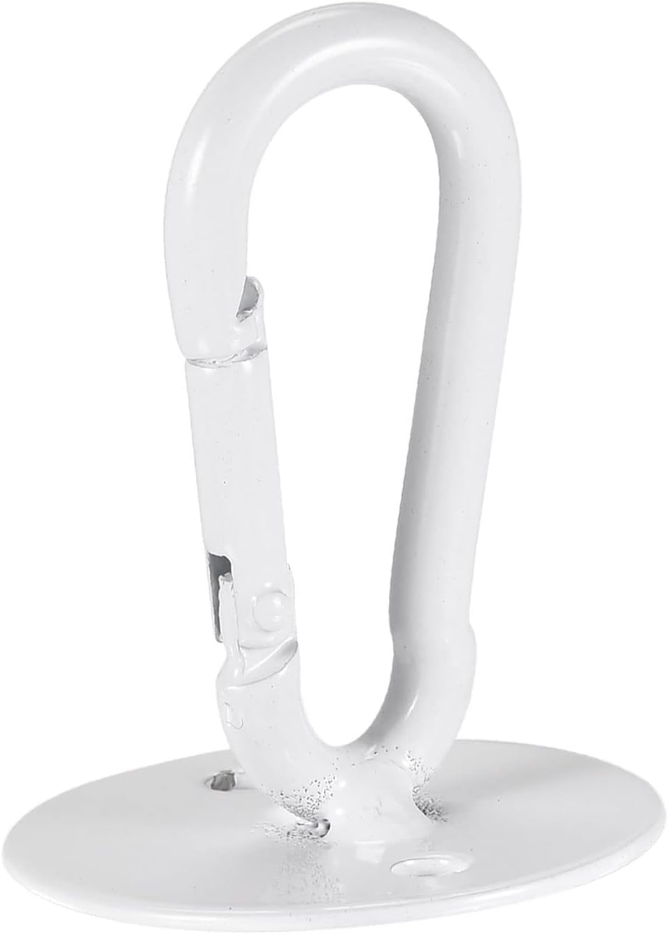 YOKIVE 3 Pcs Ceiling Hanging Hook, Pad Eye Snap Hook with Round Plate Hanging Plants, Great for Office, Home, Daily Use (White, 1.6x2.1-Inch)