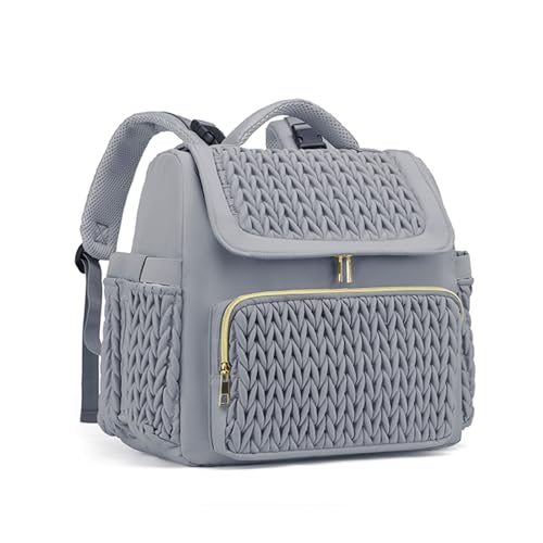 Image of Awanhe Diaper Bag Backpack, Baby Bag with Changing Pad, Travel Waterproof Diaper Bag Tote, Newborn Essentials Must Haves, Luxury baby shower gifts for boys & Girls, Grey