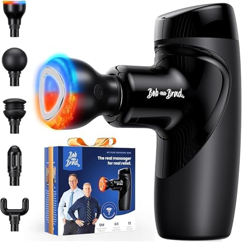 BOB AND BRAD M7 Plus Mini Massage Gun with Heat, FSA Eligible & H...