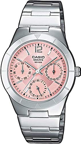 Montre Casio LTP-2069D-4AVEG en acier inoxydable rose pour femme