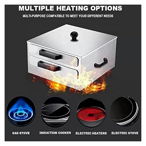 Rice Noodle Rolls Machine, Rice Roll Steamer, Steamer with Openable Top Cover Trays, Household Cookware, for Cheung Fun - Image 4