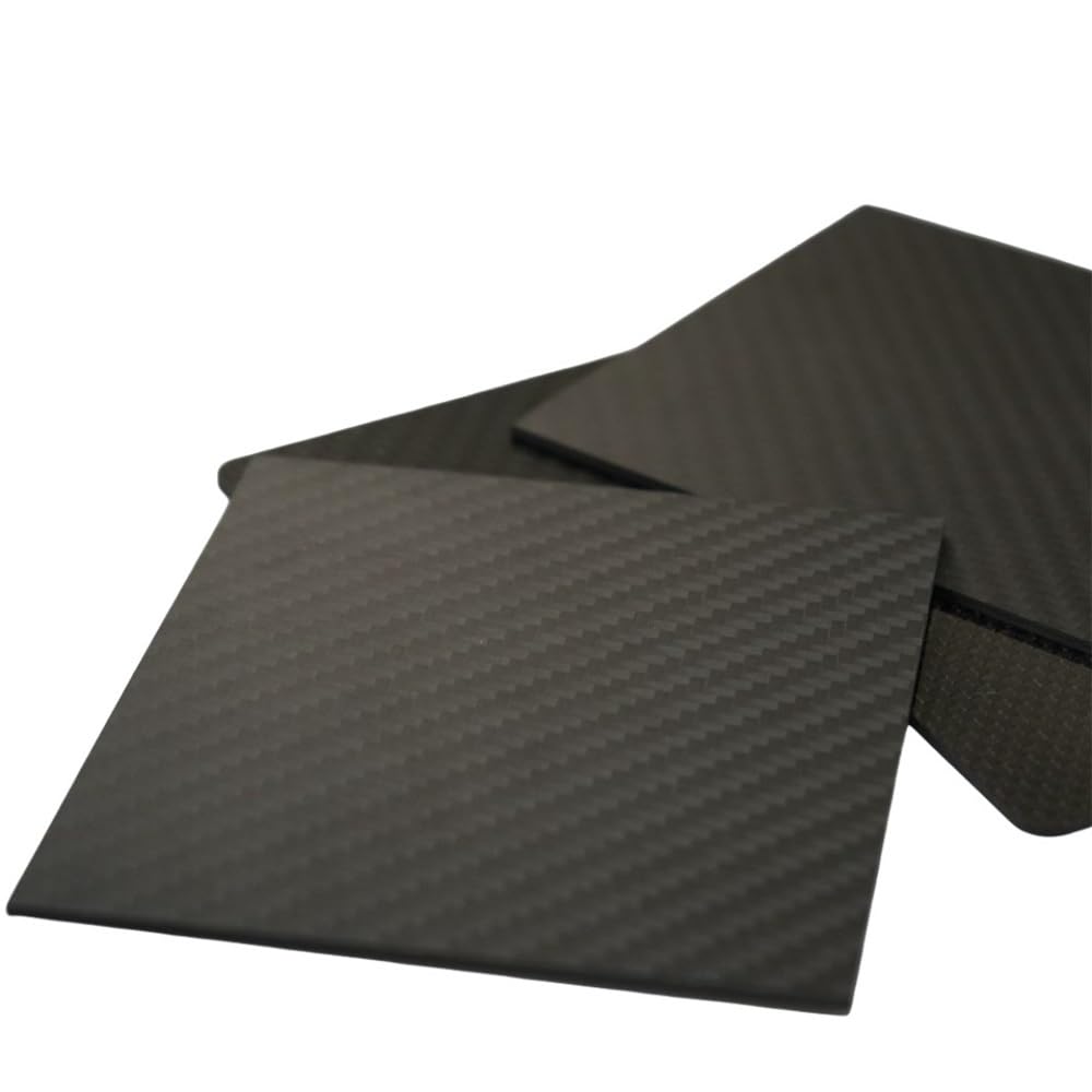 Scheda composita Foglio quadrato in fibra di carbonio 3K con finitura opaca, pannello composito 10x10 cm for robotica automobilistica, 1 pezz0(4mm)