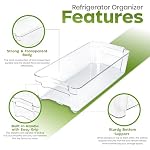 Utopia Home Plastic Stackable Storage Bins for Fridge, 8 Pack, Clear - Image 6