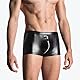 TNSRAY Herren Reißverschluss Leder Shorts, Kunstleder Shorts mit Front Reißverschluss - Wetlook Shorts mit Reißverschluss, Sexy Leder Shorts für Herren, XL