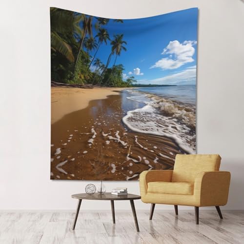 Tenture murale tropicale SHuWeiD deco chambre textile ultra doux