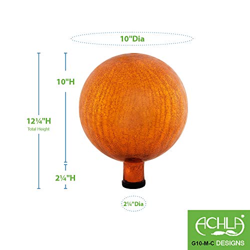 Achla Designs G10-M-C Gazing, Mandarin 10 Inch Glass Garden Globe Ball Sphere, 10 #TOP1